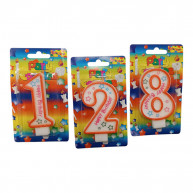 Lumanare cifra cu Happy Birthday