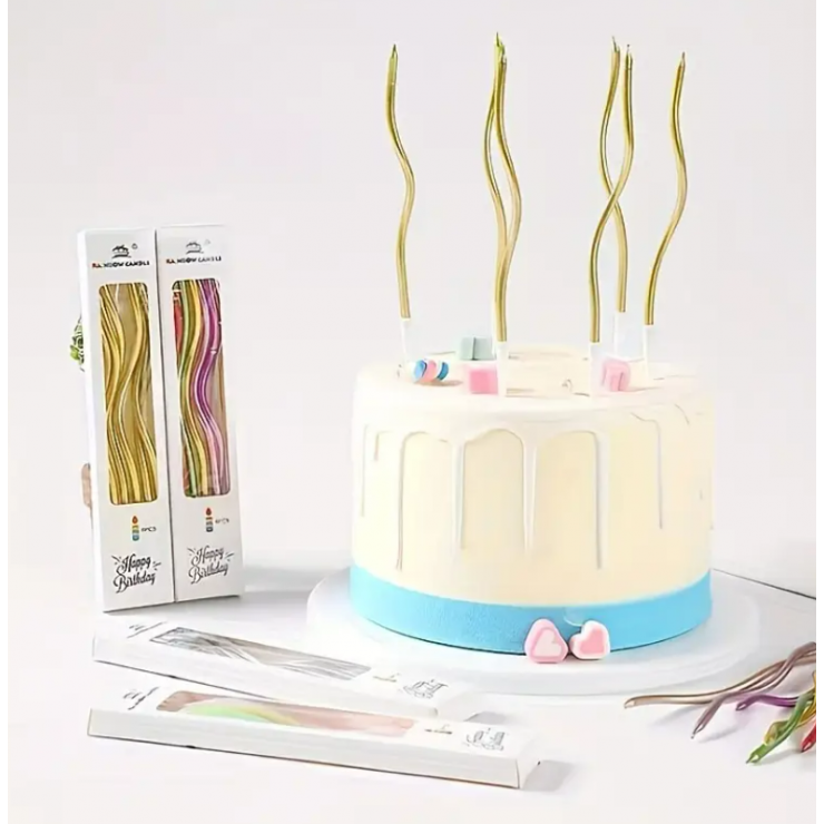 Lumanari spirala 6 buc Rainbow Candle