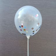 Balon transparent cu confetti multicolor 100 buc
