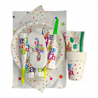 Set pentru aniversare, copii Happy Birthday 7x6buc