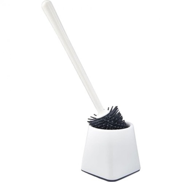 Perie WC din silicon cu suport rotund DecoBella (81613)