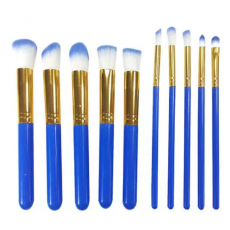 Pensule pentru machiaj Pink / Blue Brush, 10 buc