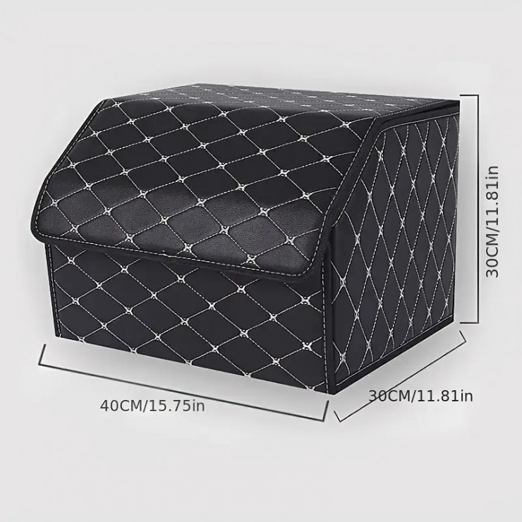 Organizator pliabil pentru mașini din piele eco 40x30x30 cm