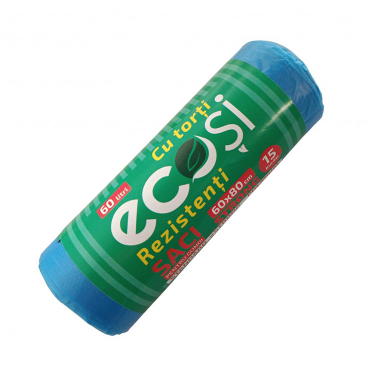 Saci de gunoi cu minere 60Lit / 15buc Ecosi
