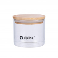 Borcan cu capac din bambus 500ml 10х9cm Alpina
