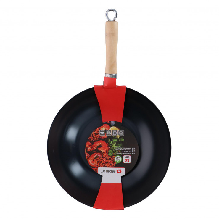 Tigaie WOK d30 x 8cm Alpina — fotografia 4