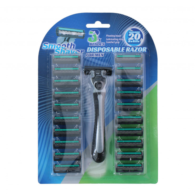 Aparat de ras p/u barbati+20 casete rezerva