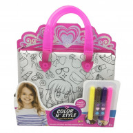 Set: geanta pentru colorat si carioci Color N Style