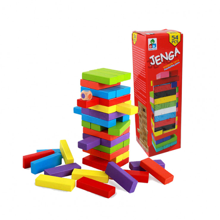 Joc turnul instabil Jenga / joc educativ / lemn / 3+