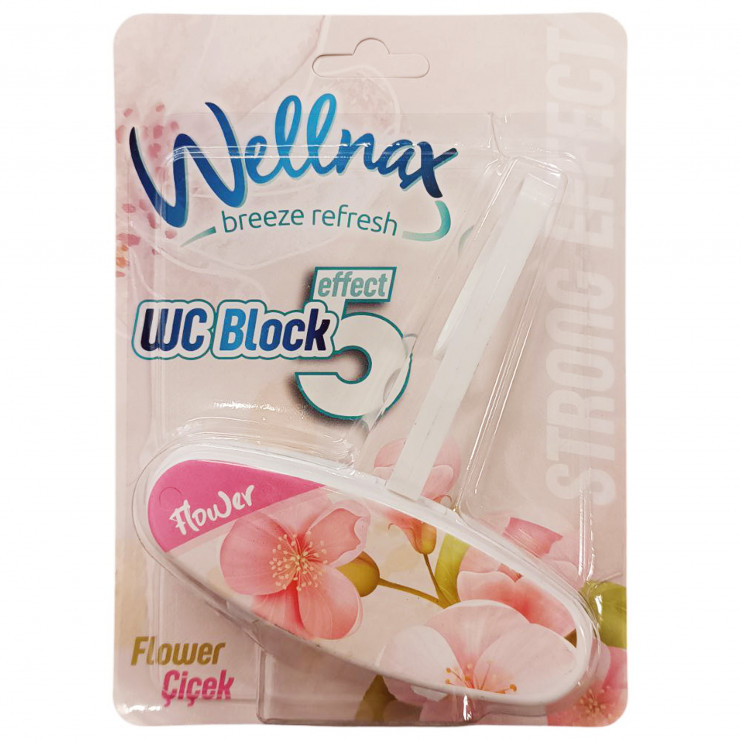 Sapun pentru vasul de toaleta Wellnax 5 Effect, Flower 50gr