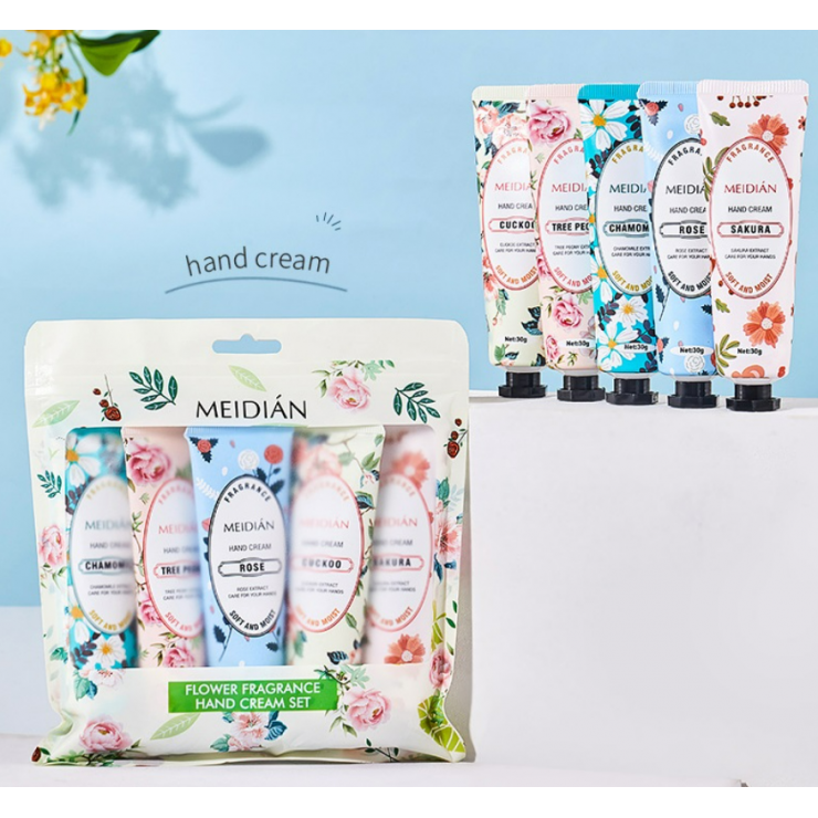 Set creme de maini 5 buc, floral, Meidian