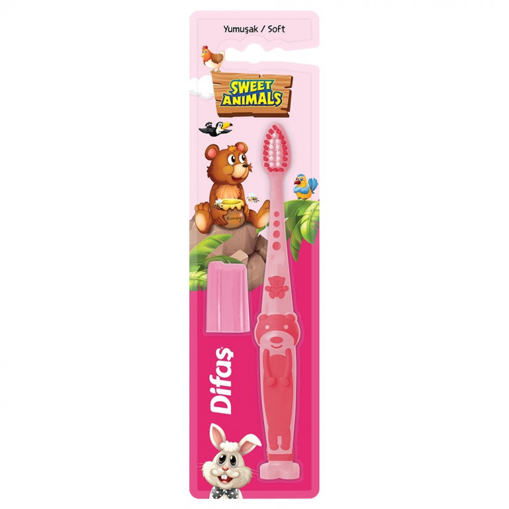 Perie de dinti pentru copii Sweet Animals Difas — fotografia 5