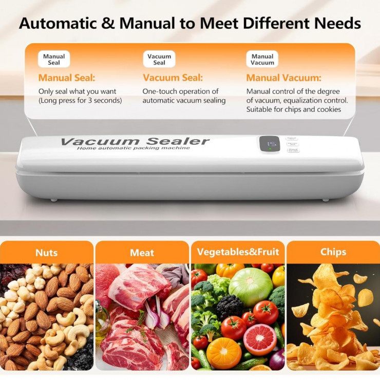Aparat de vidat și sigilat alimente Vacuum Sealer automatic — fotografia 4