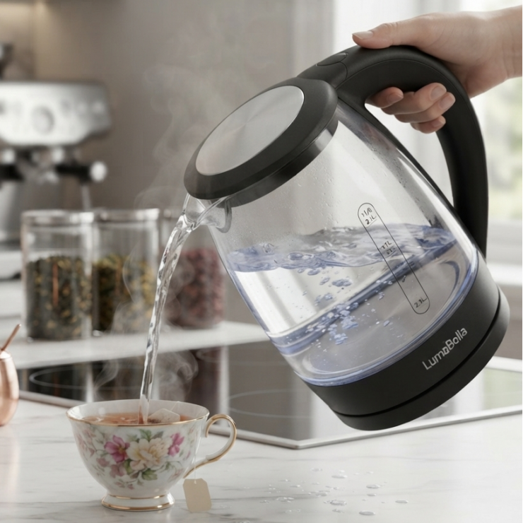 Fierbator electric LumaBella, sticla, 2,5L,1500 W, LB-59033 — fotografia 2
