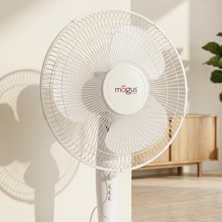 Ventilator de podea Magus alb — fotografia 3