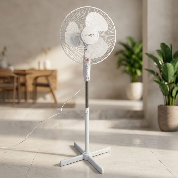 Ventilator de podea Magus alb