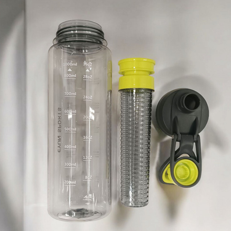 Sticla pentru apa cu recipient pentru gust Eyun Sports 1000ml — fotografia 3