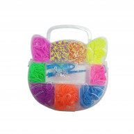 Set elastice colorate pentru împletirea brățărilor, 156 piese