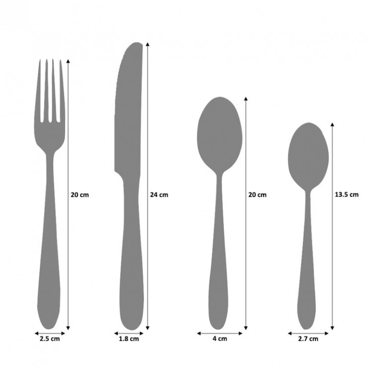Set de tacâmuri Sole Cook 16 piese, oțel inoxidabil, (art.263-1)