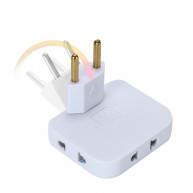 Adapter pentru priza pliabil, triplu, 10A