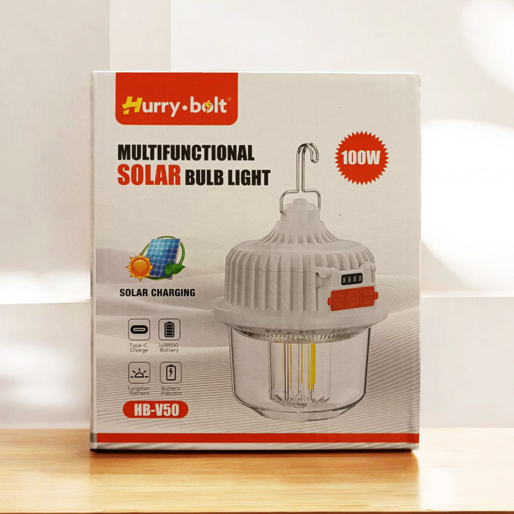 Bec cu baterie solara Hurry Bolt 100W