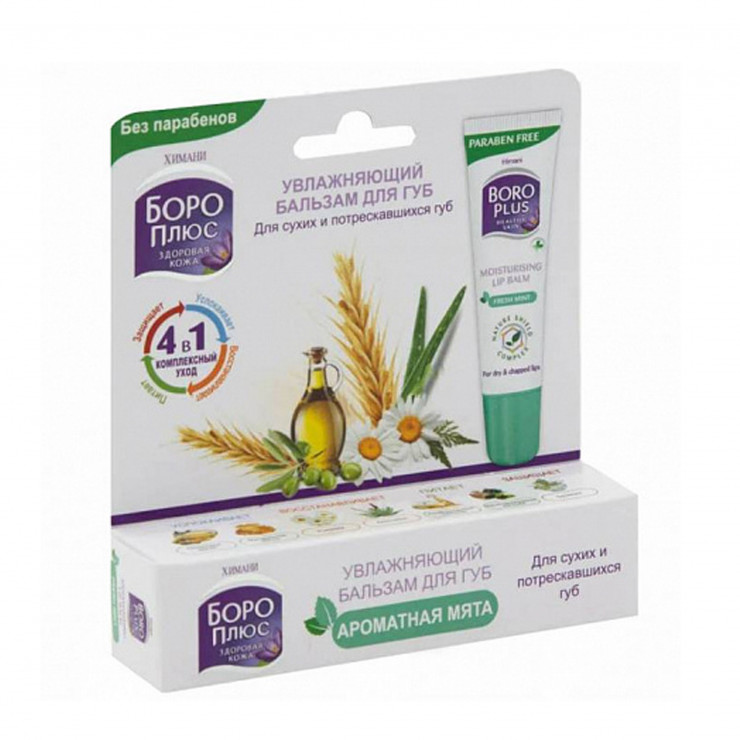 Balsam de buze Boro Plus, Hidratant, Mentă, 10 ml