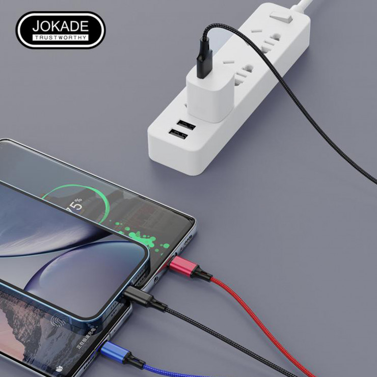 Cablu Jokade Fast Charger JA012 3in1 1,2m — fotografia 4
