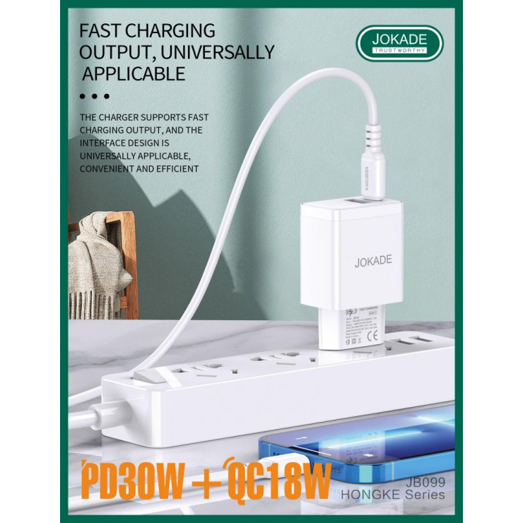 Adaptor Jokade PD30W + QC18W JB099 — fotografia 4