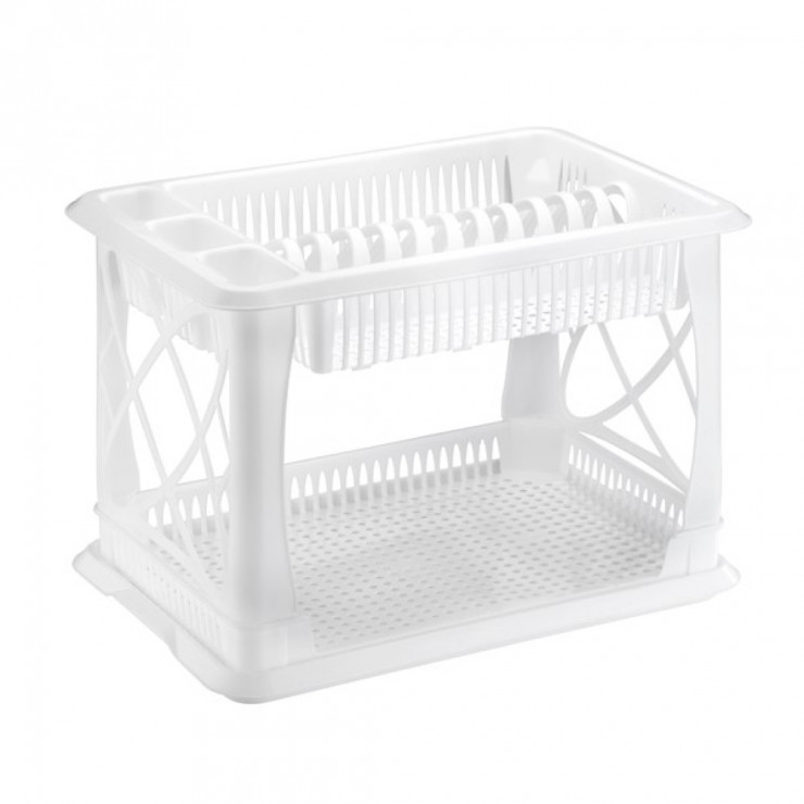 Uscator pentru vase cu 2 nivele Elif 290x420x290 (alb)