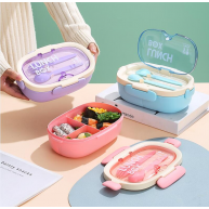 Caserola lunch-box cu furculiță Wonderful Life (Light Blue / Pink)