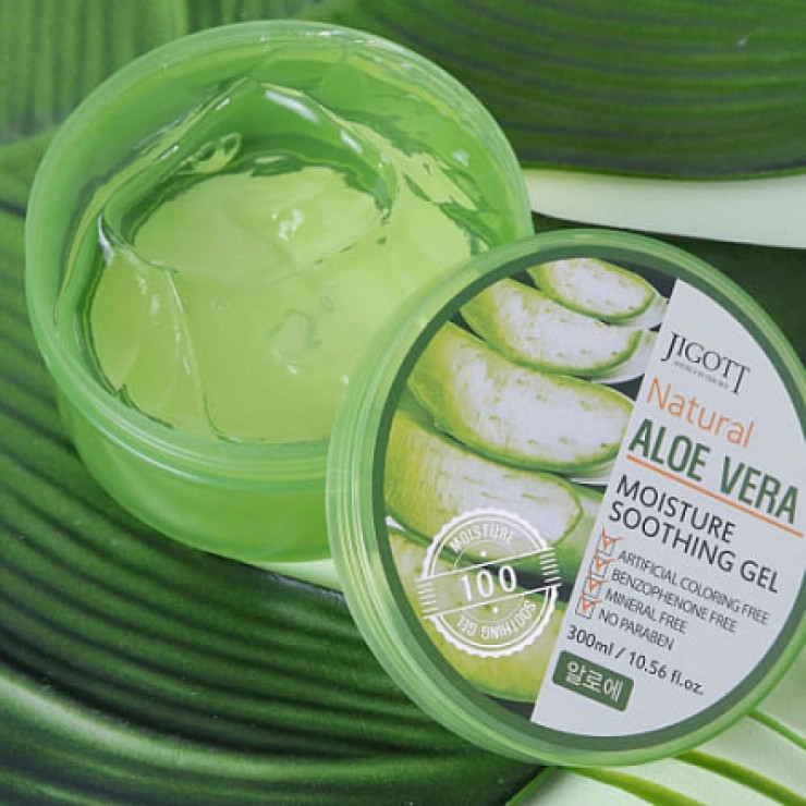 Jigott Gel hidratant cu extract Aloe Vera, pentru față si corp, 300 ml