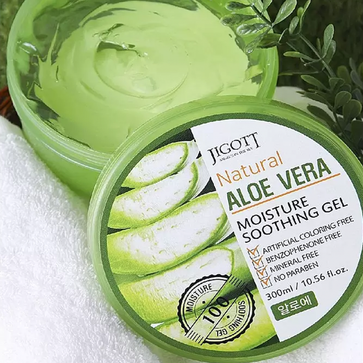 Jigott Gel hidratant cu extract Aloe Vera, pentru față si corp, 300 ml — fotografia 2