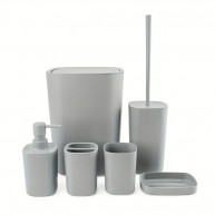 Set organizator baie Bathlux, gri, 6 piese