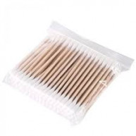 Set 100 betisoare de bumbac din lemn pentru igiena