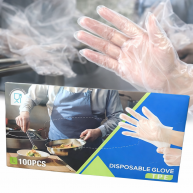 Manusi de unica folosinta, Kallman, L, transparent, 100 buc