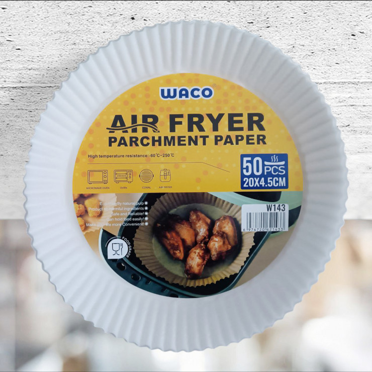 Hartie de copt pentru friteuza / airfryer, Waco, 20 х 4.5 см, 50 buc