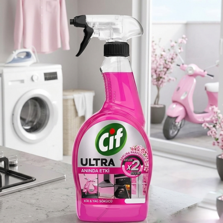 Degresant universal spray pentru suprafete CIF Sakura 750 ml