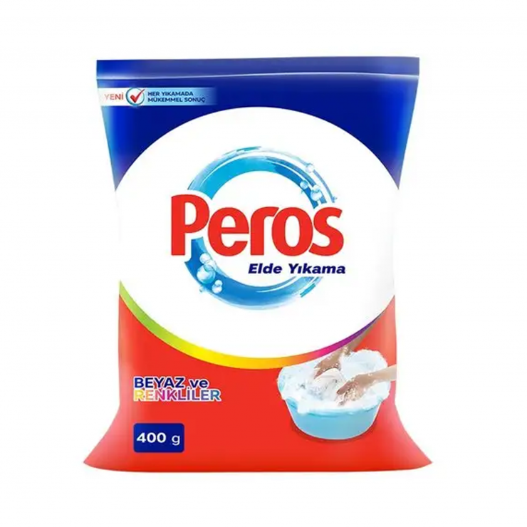 Detergent PEROS pentru spalare manuala, 400 gr, pentru rufe albe si colorate (p)