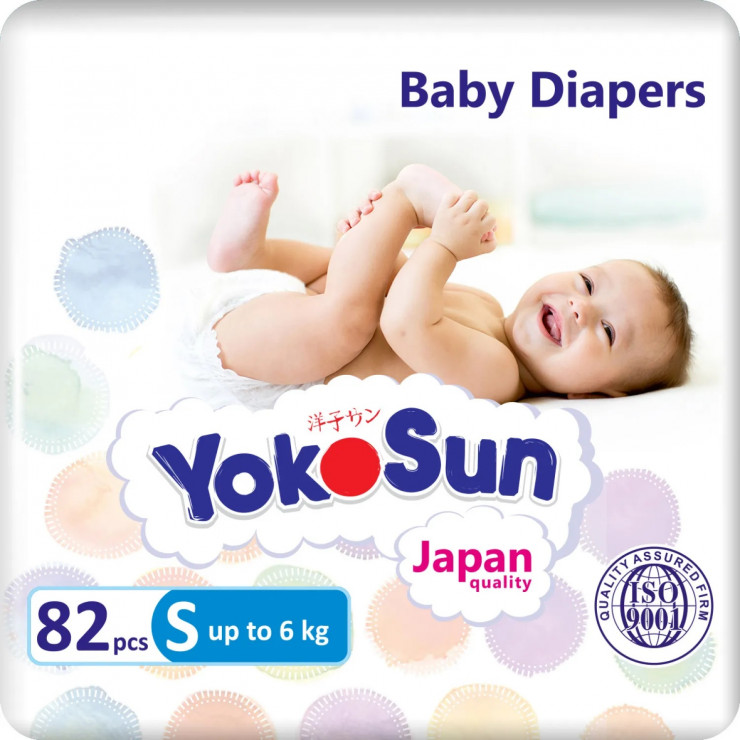 Scutece pentru copii YokoSun Japan Quality S, >6 kg, 82 buc — fotografia 2