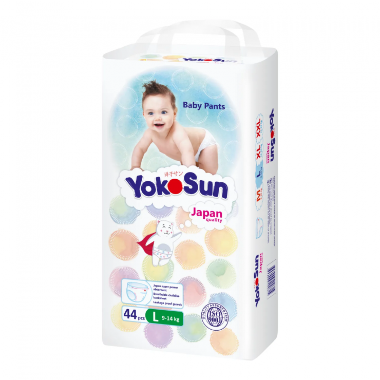 Scutece-chilotel pentru copii YokoSun Japan Quality (9-14 kg), L, 44 buc