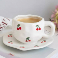 Set cana cu farfurioara, Cherry, S279--2