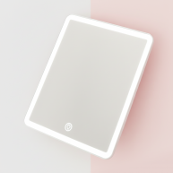 Oglinda de masa cu iluminare led, 20 x 23 cm