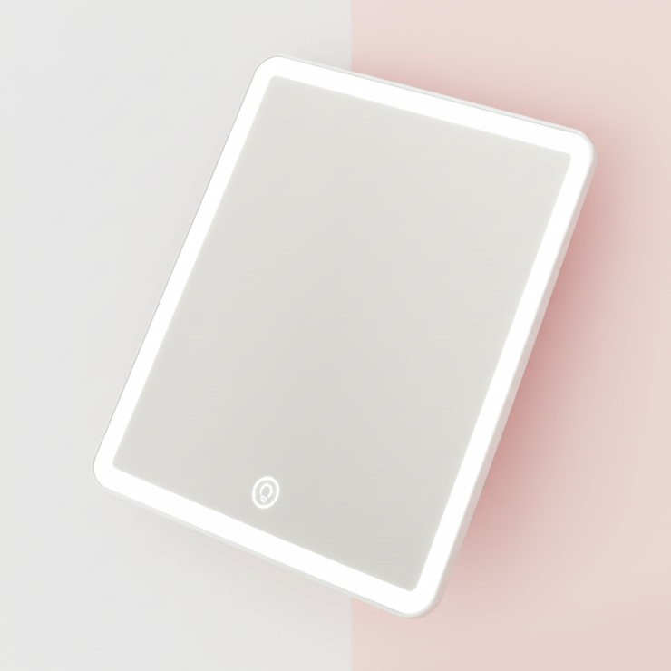 Oglinda de masa cu iluminare led, 20 x 23 cm