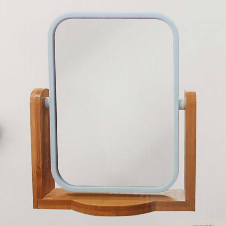 Oglinda pe suport din bambus, 15,5 х 20 cm — fotografia 2