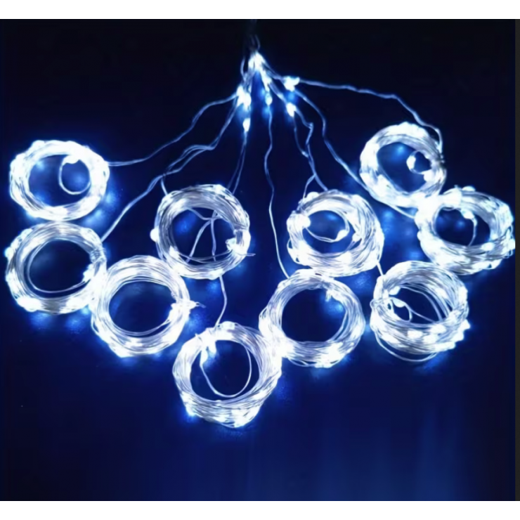 Ghirlanda draperie 300 becuri, 3х3 m, Lumina alba, usb — fotografia 4