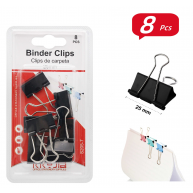 Binder Kkyjia, negru, 25 mm, 8 buc, S205-7