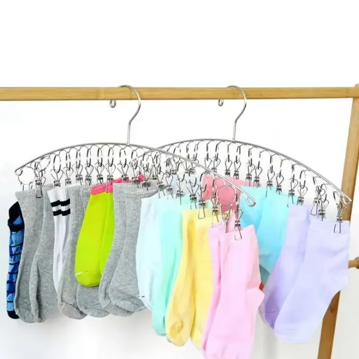 Uscator Kkyjia, metalic, pentru sosete, 10 cleme, S674-6 — fotografia 3