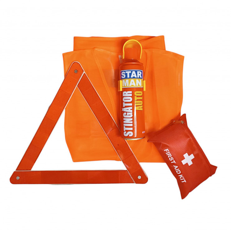 Set auto cu stingator si trusa medicala / Trusă șofer