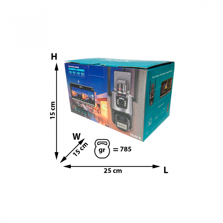 Camera de supraveghere video WI-FI, Smart Camera P11-6MP, rotativa — fotografia 4