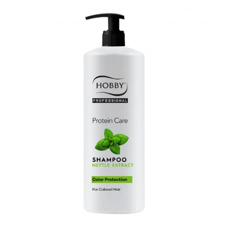 Sampon cu urzica Hobby, pentru par vopsit, Nettle, 1000 ml